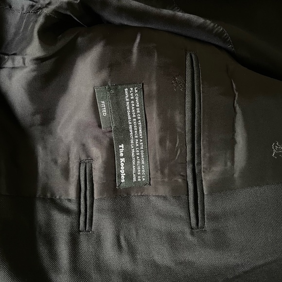 Kooples Navy Womens Blazer Suit Jacket With Shoulder Pads - Picture 8 of 10